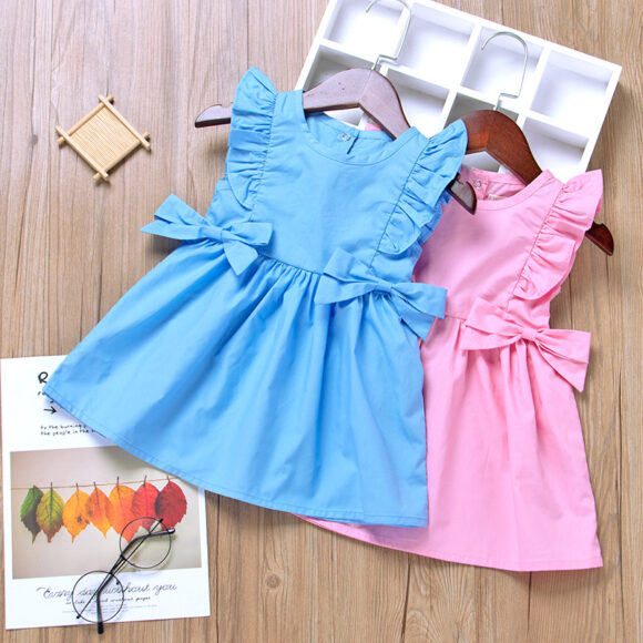 Sleeveless Ribbon Ruffle Dress