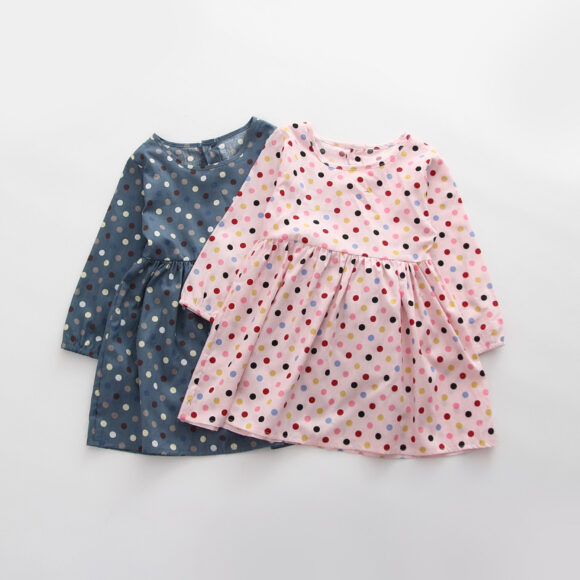 Long Sleeve Polkadot Dress